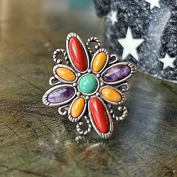 Carolyn Pollack Jewelry - Carolyn Pollack Relios Sterling Silver Multi Stone Ring